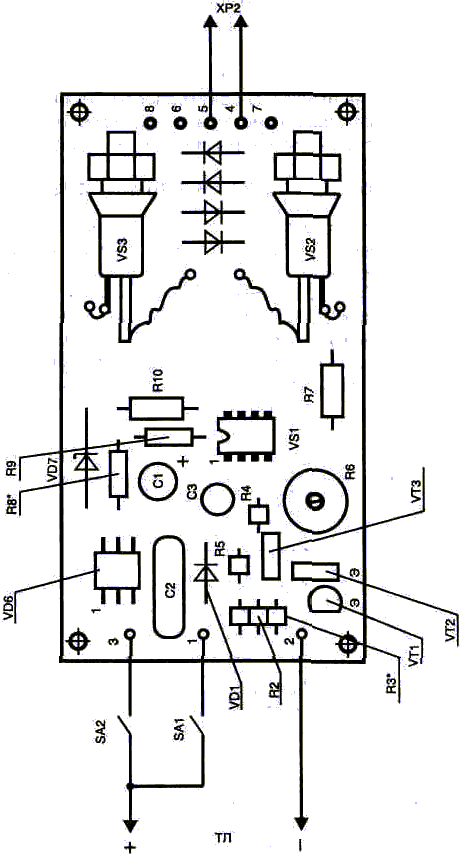Рис.3 Расположение элементов